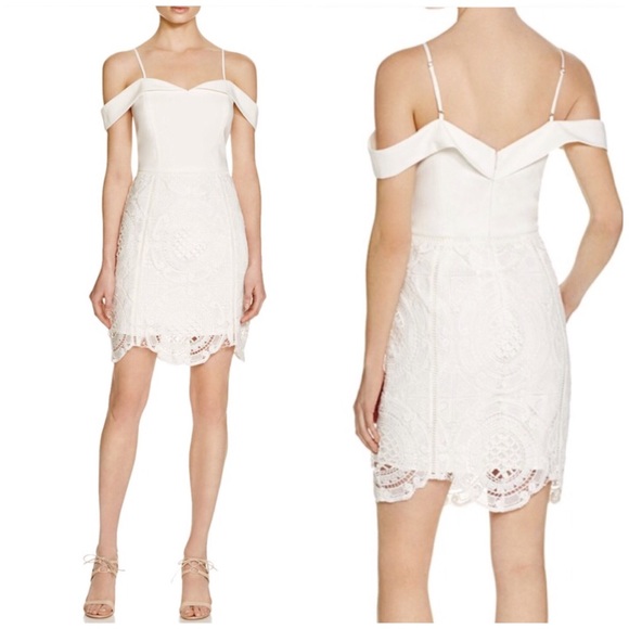 Adelyn Rae Dresses & Skirts - 🌸Adelyn Rae White Off The Shoulder Lace Dress